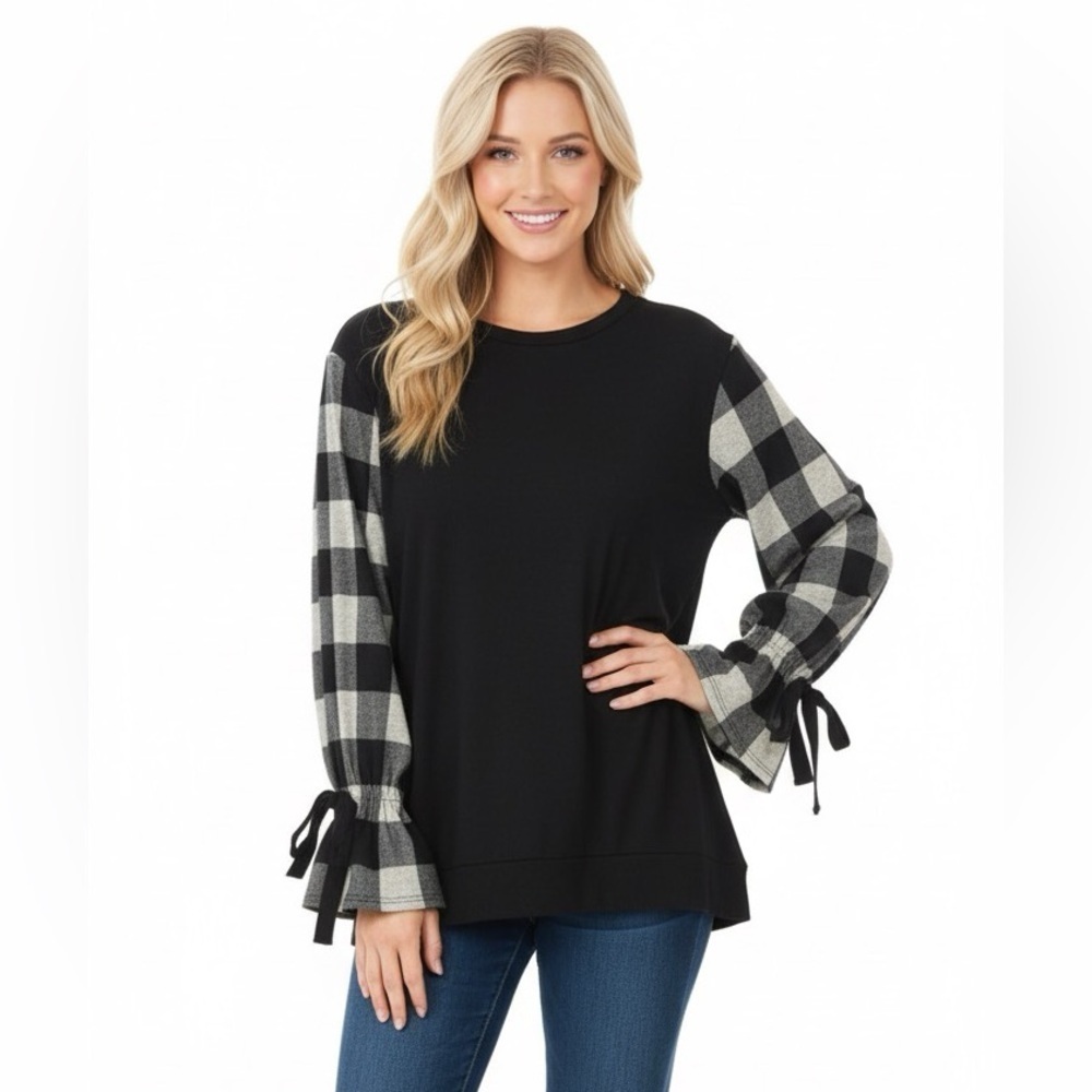 123 Story by Anthropologie small black blouse